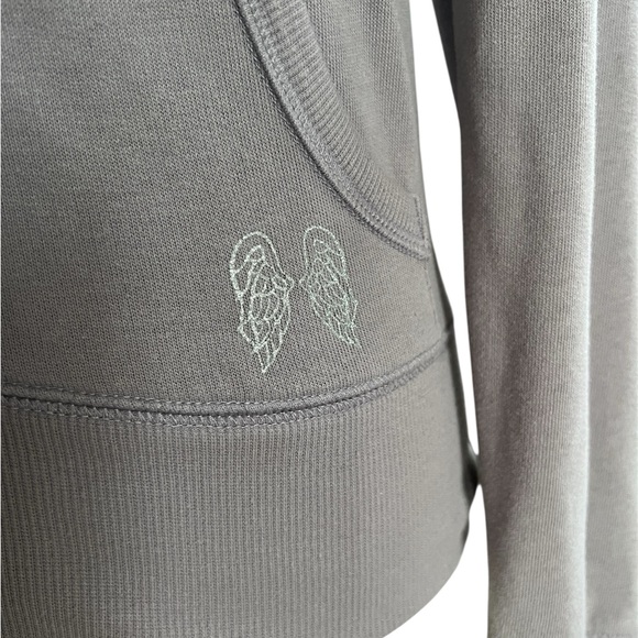 Lavender Grey Victoria's Secret Angel hoodie with sequin wings - Picture 5 of 11